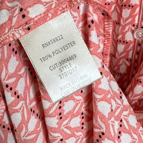 Max Studio Maxi Skirt Medium Tiered Tulip Floral Peasant Button Front Pulll On - Picture 5 of 7